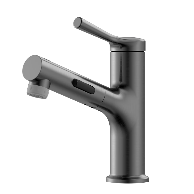 箭牌（ARROW） 面盆水龙头卫生间浴室冷热洗脸洗手盆水抽拉式龙头 精选 B款 枪灰色带洗漱功能 | 可抽拉