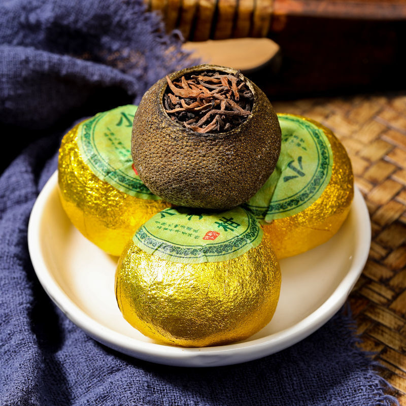 正宗新会原产小青柑普洱柑普茶陈皮普洱橘子茶青柑茶叶送礼一斤装