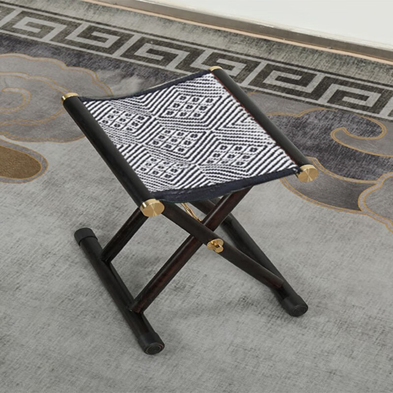 涵木成非洲酸枝(学名可乐豆木)实木马扎凳客厅凳子折叠软坐户外换鞋凳