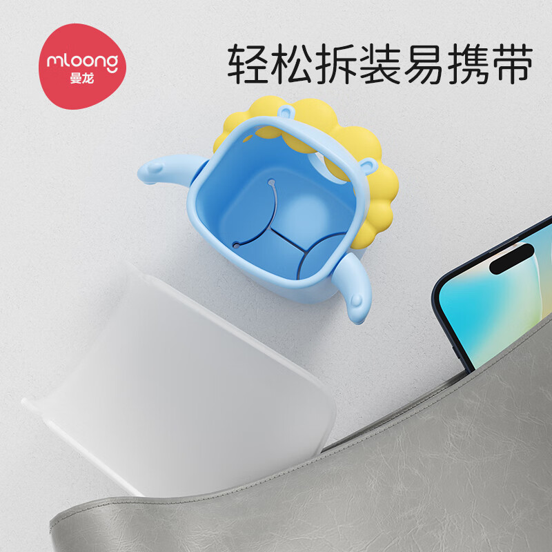 曼龙水龙头延伸器卡通造型宝宝洗手专用硅胶加长延长防溅儿童适用 狮子引流器-艾尔弗蓝