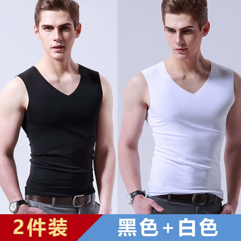 跨栏背心男无痕无袖t恤夏天运动健身紧身内搭男生小背心外穿薄款打底