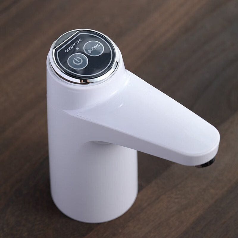 桶装水抽水器家用电动抽水器小型抽水泵泡茶水桶抽水充电式 白色