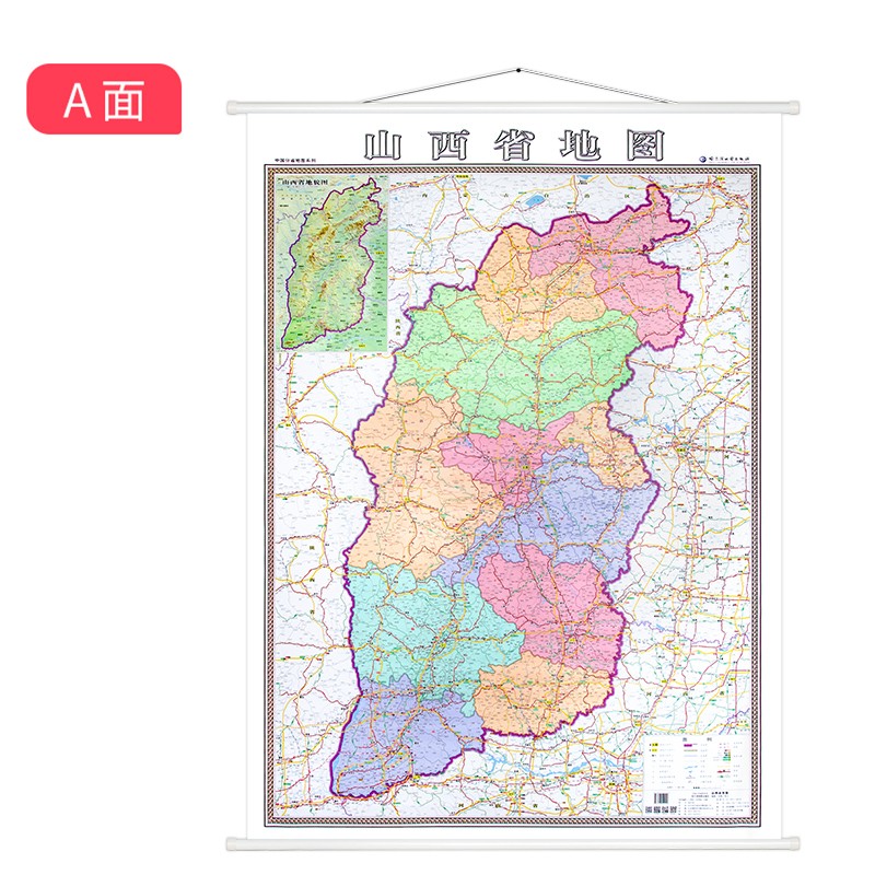4米  高清太原城市地图 竖版哑光护眼,办公家用,交通