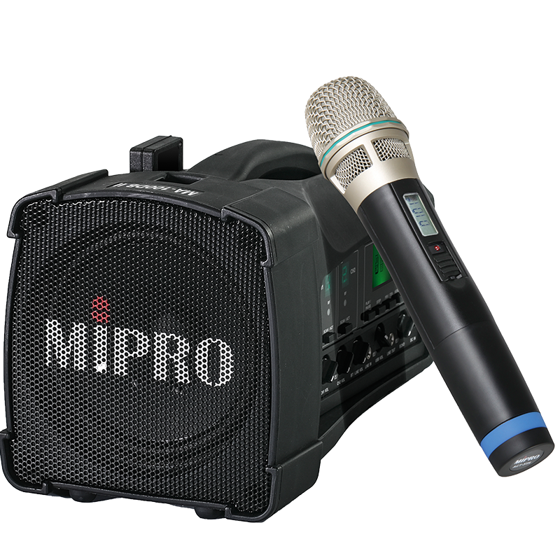 MIPRO 【官方咪宝专卖】咪宝MA100DB升级讲解便携式扩音器MA-100DBII户外音箱移动音响带话筒 双手持话筒套装