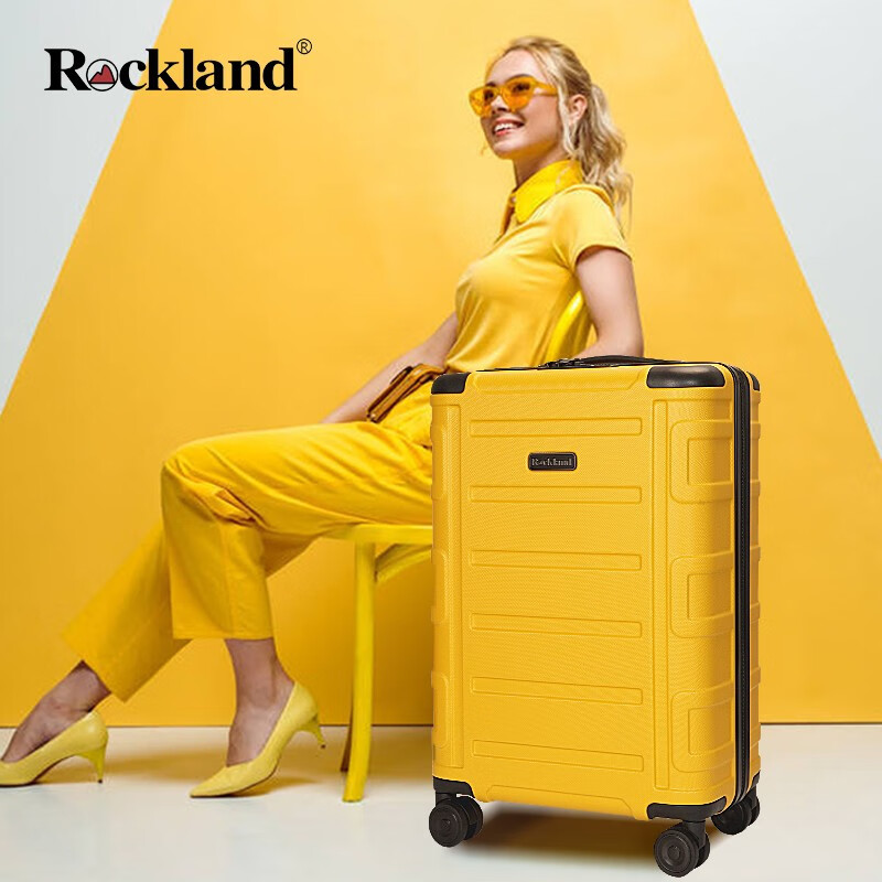 美国洛克兰（ROCKLAND）拉杆箱登机箱行李箱旅行箱20 密码箱万向轮飞机轮 芒果香 20寸（旅行出差，黄金比例，可登机）