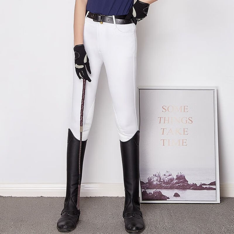 超薄夏季馬術(shù)防滑硅膠超彈男女比賽騎士裝備騎士比賽訓(xùn)練騎馬褲 男款藏青色 33（2尺6）