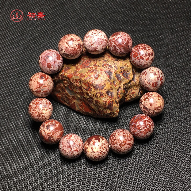 初嘉 新疆哈密花伊丁天宝石陨石手串 男女款108颗佛珠手持手链 8毫米