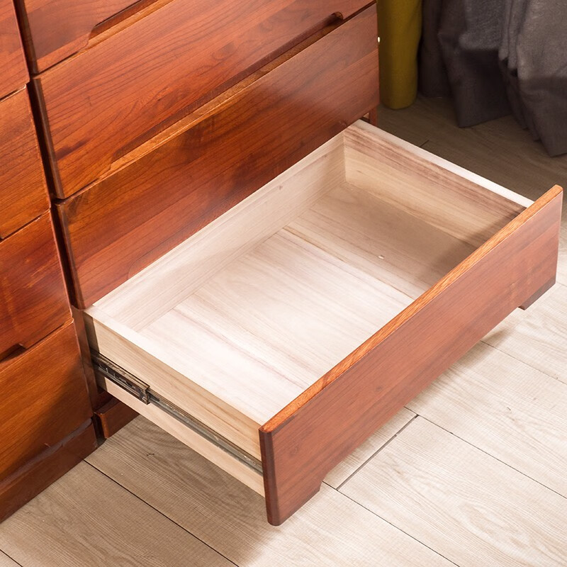 仟艺绘全实木斗柜客厅收纳柜卧室床头柜抽屉柜子多功能五斗柜多层储物柜 窄四斗白【长45*宽40*高82cm】