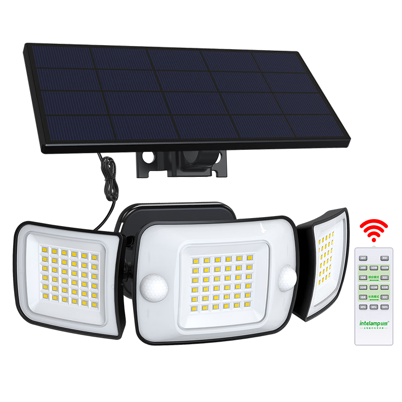 颖朗太阳能感应灯室外别墅花园庭院新农村led照明家用户外防水灯