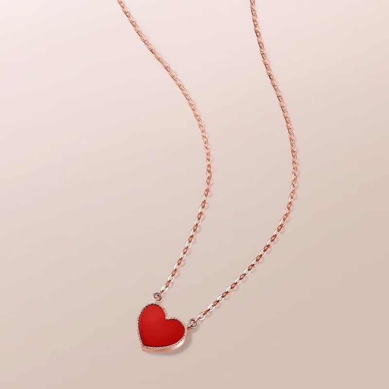 dr darry ring 礼物送女友 项链吊坠女 my heart系列 小红心套链dr