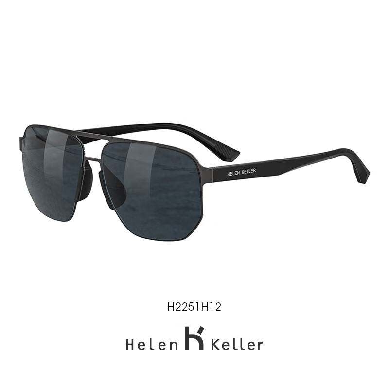 海伦凯勒(HELEN KELLER)骑行驾驶镜墨镜男士开车偏光太阳镜女H2251 H12