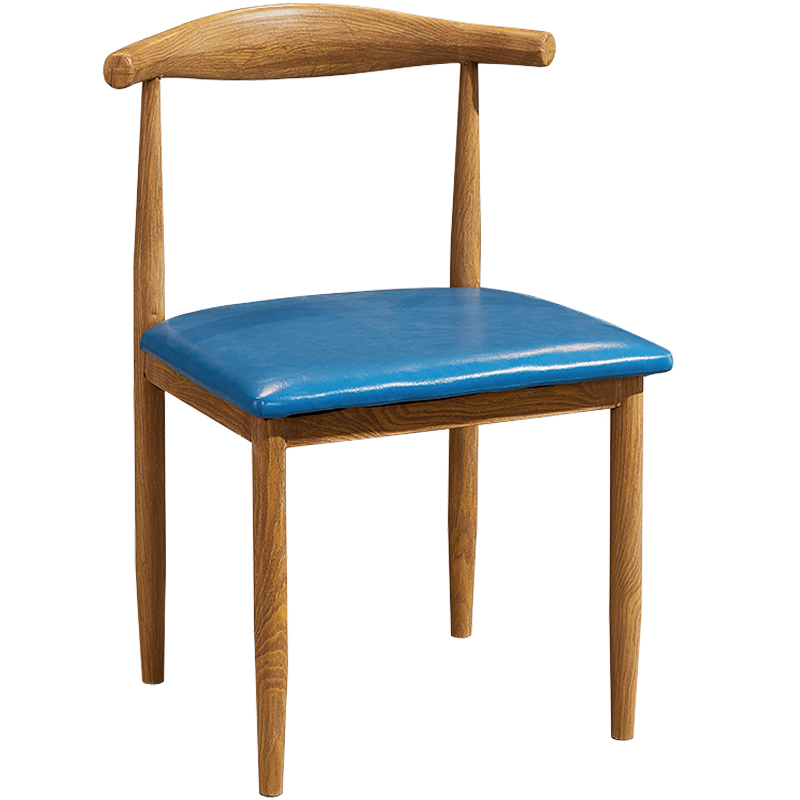 快餐店桌椅组合餐桌小吃奶茶甜品饭店商用餐饮吃饭桌椅 一桌四椅 水曲柳色黑垫