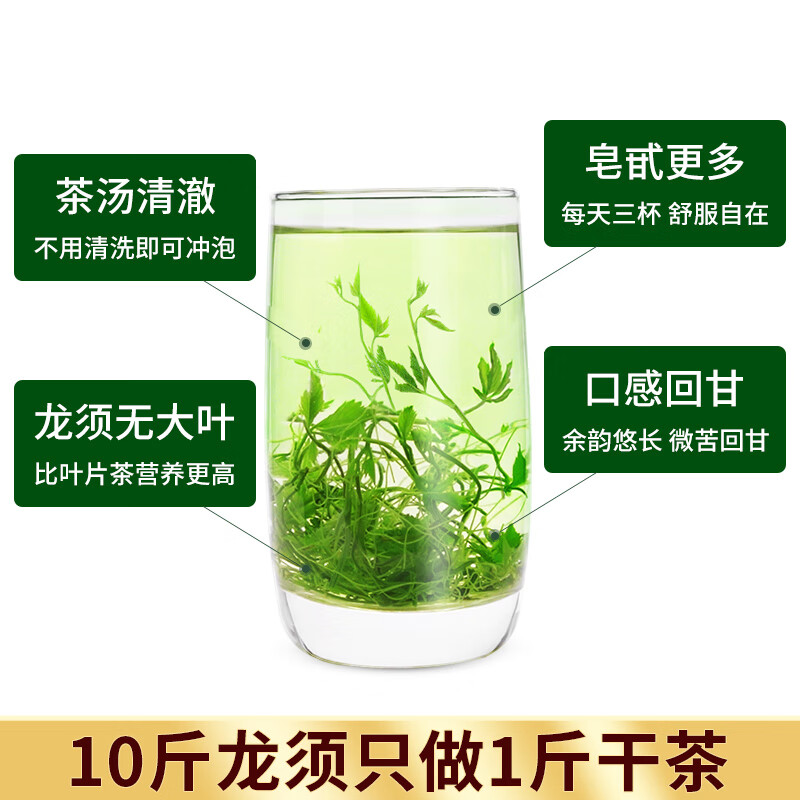 平利绞股蓝【养生茶】正宗平利五叶绞股蓝龙须茶礼300g礼盒装