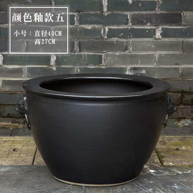 瓷小奴-陶瓷鱼缸大号乌龟缸庭院室外特大水缸养鱼盆睡莲荷花缸风水