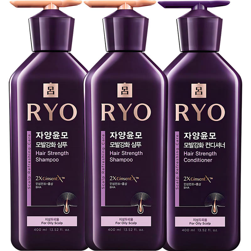 Ryo 吕 滋养韧发密集强韧洗护套装 (油性洗发水400ml*2+护发乳400ml)