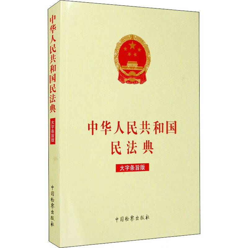 中华人民共和国民法典 大字条旨版