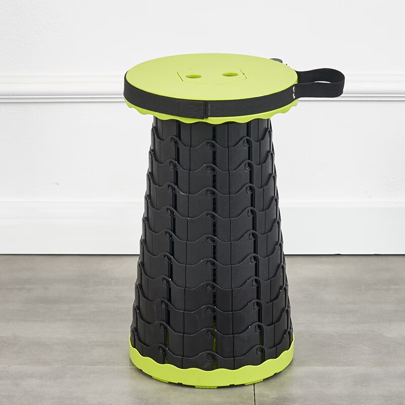 凳子户外折叠钓鱼轻便马扎小凳子便携式装备板凳装备旅行 伸缩凳-浅绿