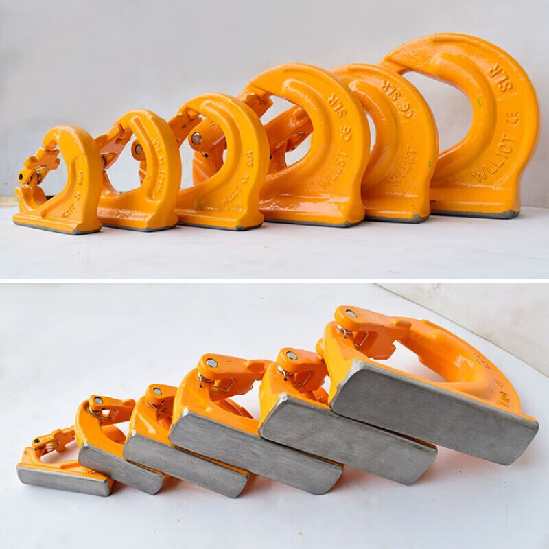焊接起重吊钩挖掘机铲斗挖斗焊接钩拖钩挂钩挖土机吊装钩拖车吊钩 1吨