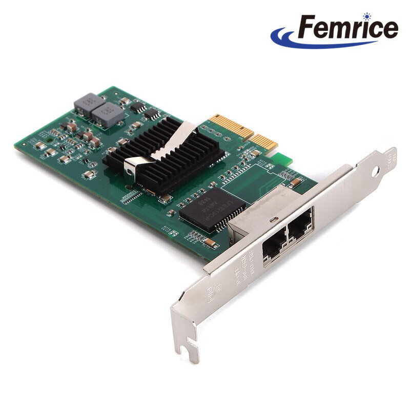 飞迈瑞克 Intel英特尔I350AM2-T2芯片服务器千兆双电口网卡 PCI-E X4有线网卡 标准