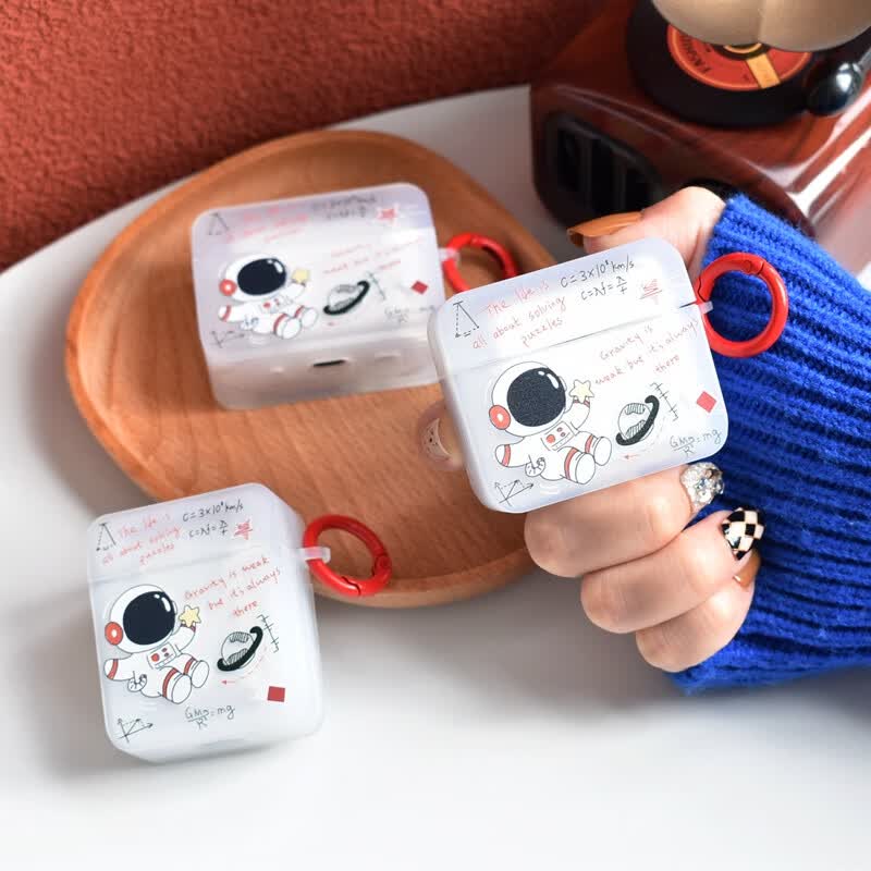 airpodspro2耳机保护套宇航员图案创意数学文艺学生airpods3代壳