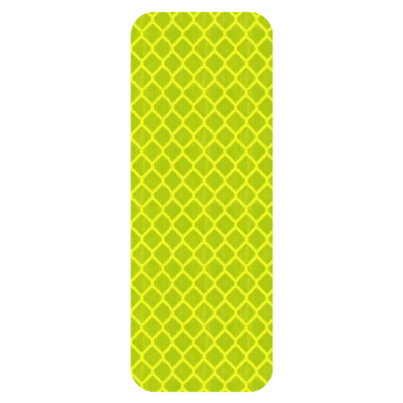 3M反光标识安全警示标识汽车长方型3*8cm(10片)荧光黄绿色