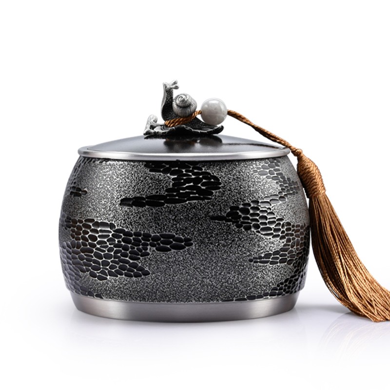 礼物锡茶叶罐送同事长辈生日实用退休纪念品公司定制文字logo 初心