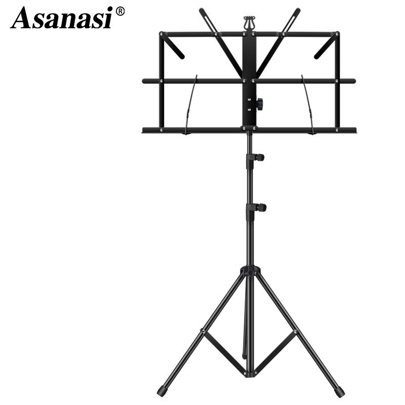 阿萨娜丝（Asanasi）RO1折叠黑色小谱架 吉他小提琴古筝二胡乐谱架子谱台