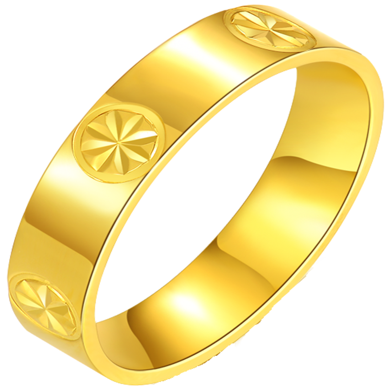 瑞幸黃金戒指閉口實(shí)心 足金999拉絲鉆螺紋死口卡家金戒指男女款 14號 金重5.65克