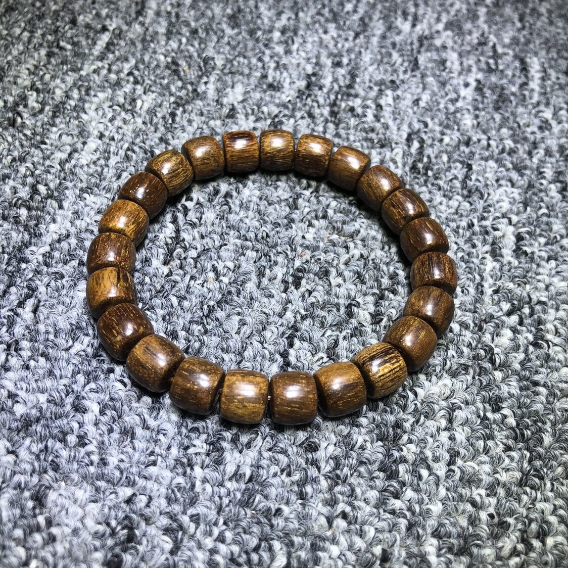 托托贴贴 贡木手串 精品巴布亚贡木玉化老料直切珠单圈8乘9佛珠sn9131