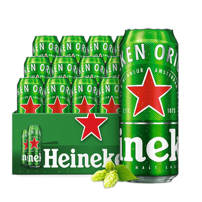 Heineken 喜力 啤酒 经典风味啤酒 500ml*12罐