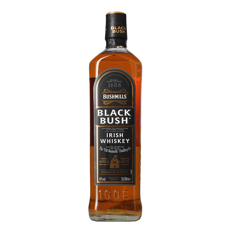 百世醇（BUSHMILLS）布什米尔黑标爱尔兰威士忌洋酒700ml