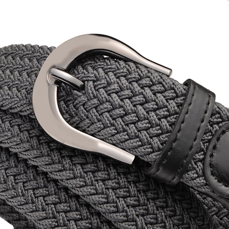 极为（JEVI）男士皮带男女士弹力编织松紧裤带韩版百搭休闲针扣裤带潮D-4121 灰色105CM高性价比高么？