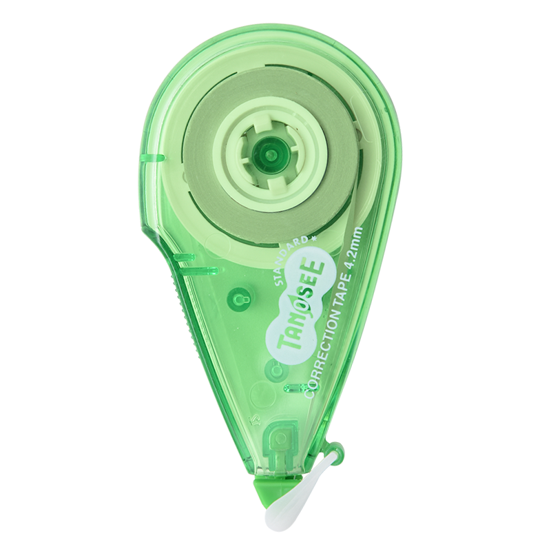 TANOSEE樂如詩 便攜裝修正帶 強吸附力保護蓋一體型涂改帶改正帶修正貼 寬4.2mm*長8m 綠色 1個TS-CR-904