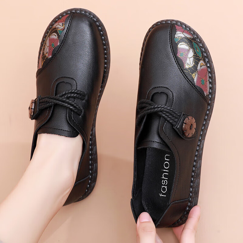 didgeridoo春夏季母节妈妈鞋凉鞋防滑单鞋中老年舒适女鞋老人平底软底