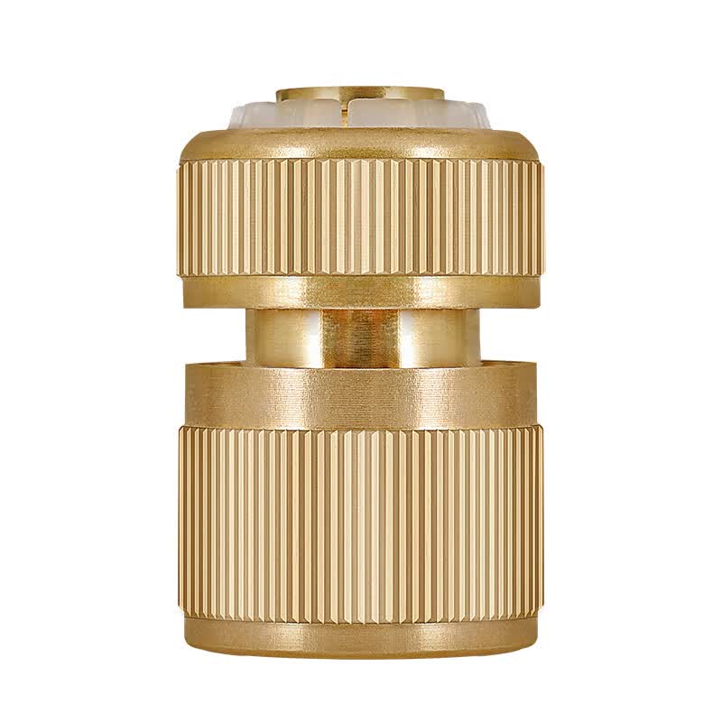 4分通水快接浇地水枪水管软管水龙头通用农用配件铜四分接头 单个铜四