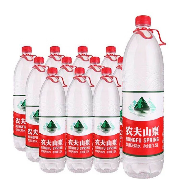 农夫山泉矿泉水1.5l*12瓶整箱装 家庭天然饮用水 农夫大瓶水 1.