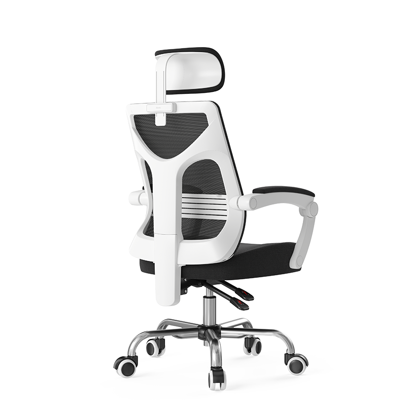 黑白调(Hbada)电脑椅电竞椅办公椅人体工学椅 老板椅 家用转椅 可躺椅子 白色 164WM 坚实