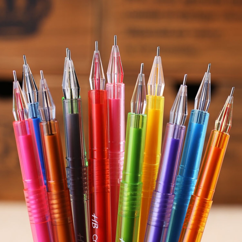 q12色 钻石头彩色笔芯中性笔签字笔 小清新彩芯中性荧光笔学生文具君诚 12支笔