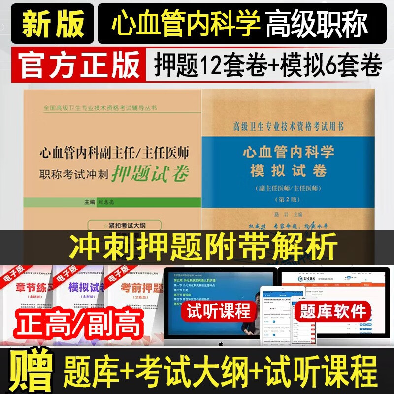 2024心血管内科副主医师任主任医师模拟题+押题正高副高心内科高级职称考试习题集试题 题库练习题试卷历年真题资料用书人机对话协和人卫版