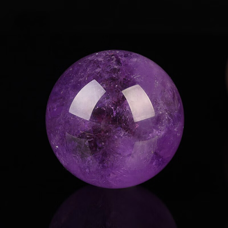 青鹊凰 原矿紫水晶球摆件 乌拉圭紫色大号原石打磨 客厅办公室玄关