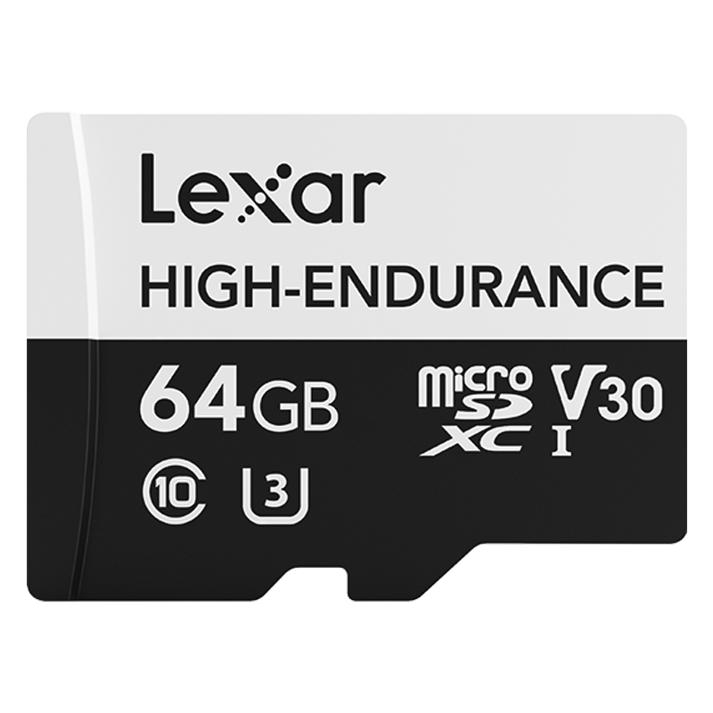Lexar 雷克沙 HIGH-ENDURANCE MicroSD存储卡 64GB（UHS-I、V30、U3)