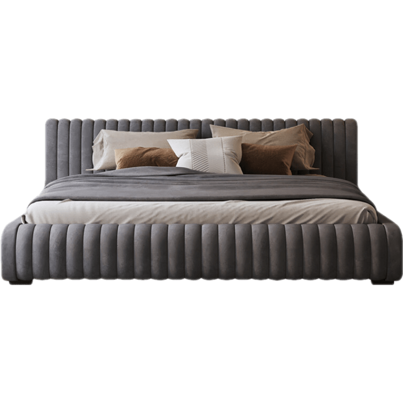 季勤 床 2022款北欧现代简约布艺床北欧轻奢ins风科技布榻榻米主卧大床双人日式矮床婚床家具床 单床+床头柜*2 1800mm*2000mm  支架结构