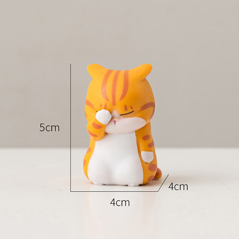 可爱猫咪办公桌装饰品电脑工位屏幕显示器不生气治愈系趴趴摆件 捂脸