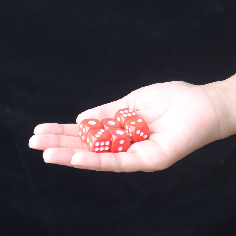 泰瑞格中秋红色骰子碗特大号白色活动筛子博饼碗专用麻将数字 18mm