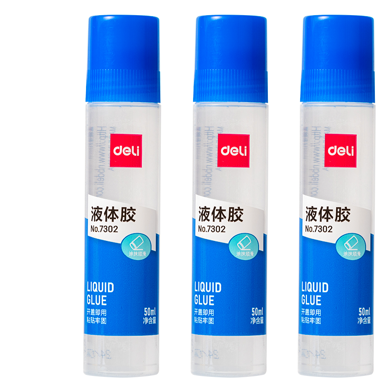 得力(deli)50ml高透明膠水 可水洗高粘液體膠 手工DIY學生文具手 開學必備學習用品 24支裝 辦公用品
