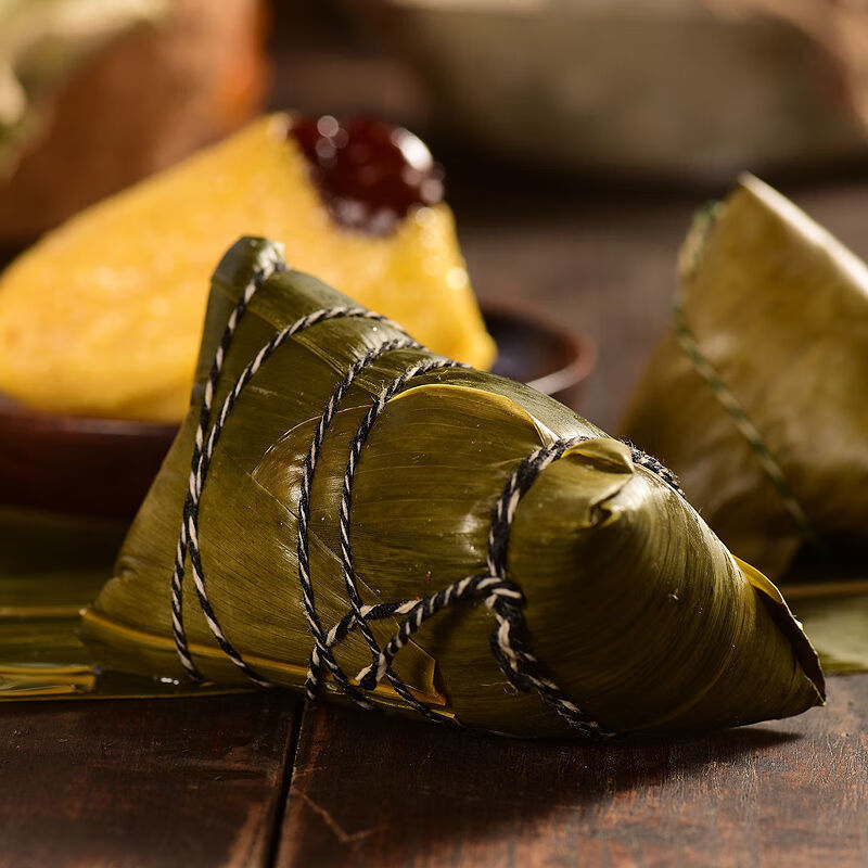 大黄米粽子黄米粽子甜粽子糯米粽子纯手工蜜枣粽子豆沙大枣黄米粽 大