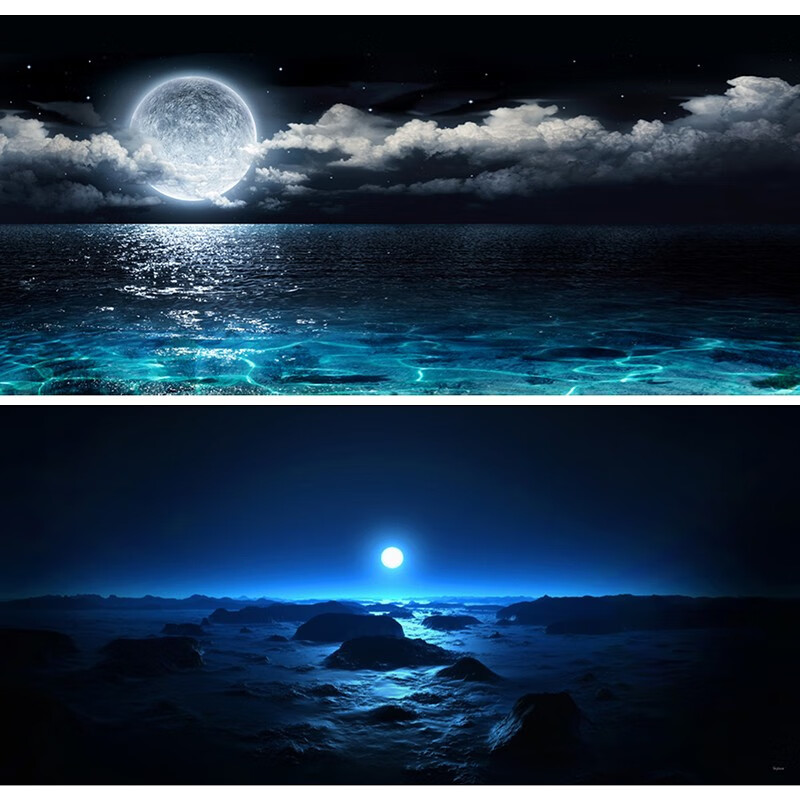 字画制做造景水族箱背景贴纸定制鱼缸