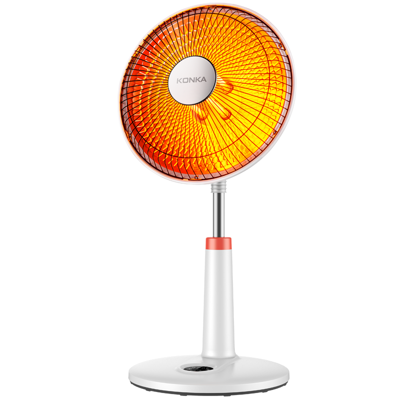 康佳（KONKA）取暖器家用小太陽搖頭電暖器臥室速熱輕音電暖氣遙控取暖烤火爐辦公室臺地兩用電熱扇KTY-1002E-P