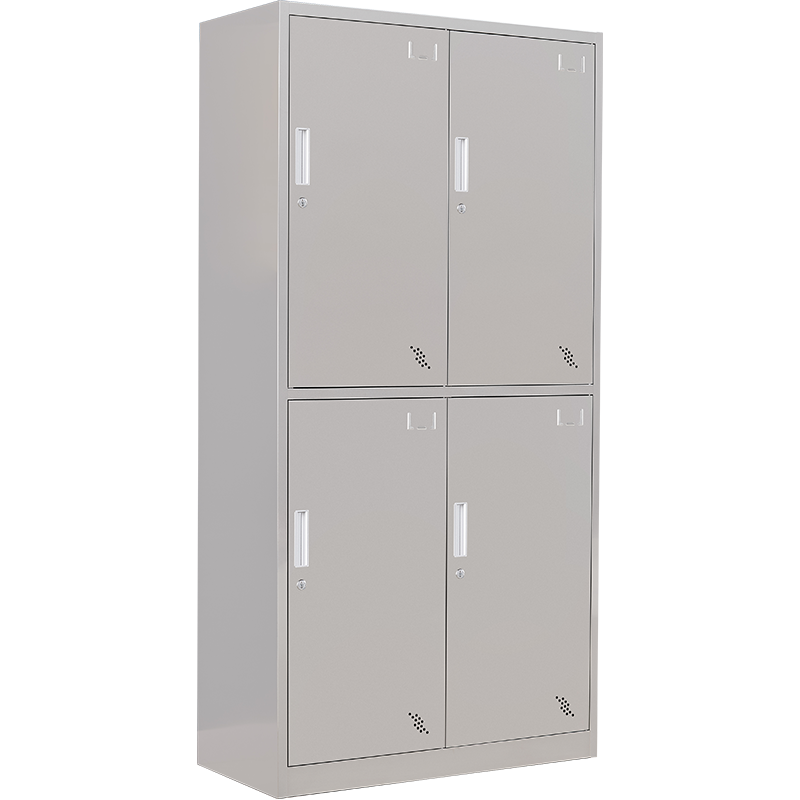 初嘉(CJ)不锈钢更衣柜存包柜员工储物柜车间浴室换衣柜 四门更衣柜
