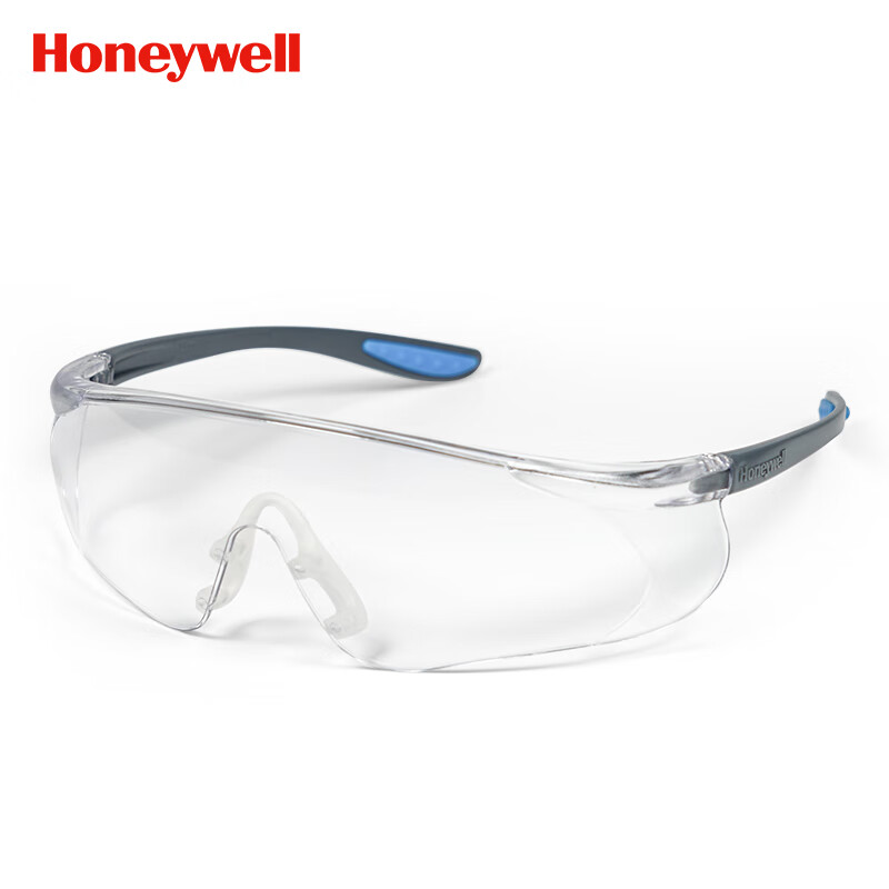 霍尼韦尔Honeywell 300110蓝款透明镜片防护眼镜防风防沙防雾 1副